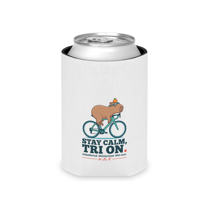 Capybara Triathlete Can Cooler