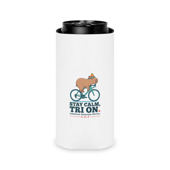 Capybara Triathlete Can Cooler