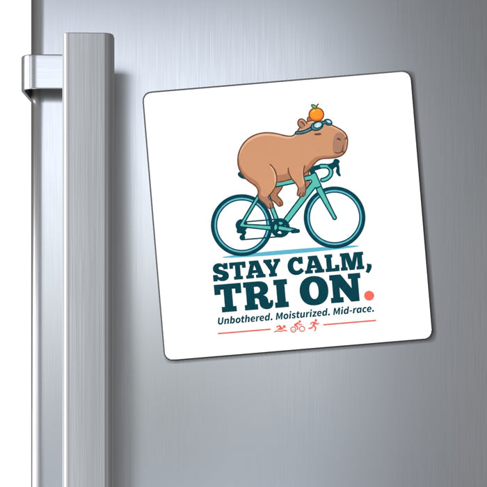 Capybara Triathlete Magnet