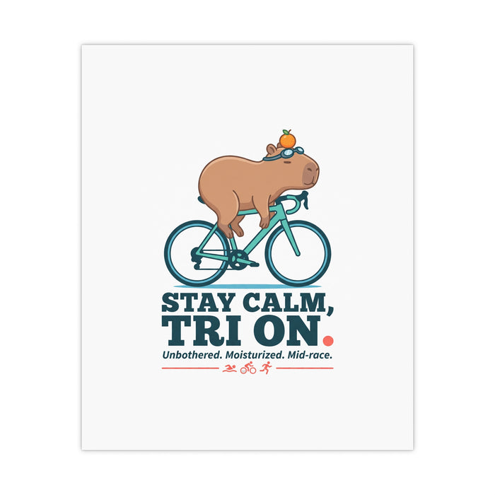 Capybara Triathlete Poster