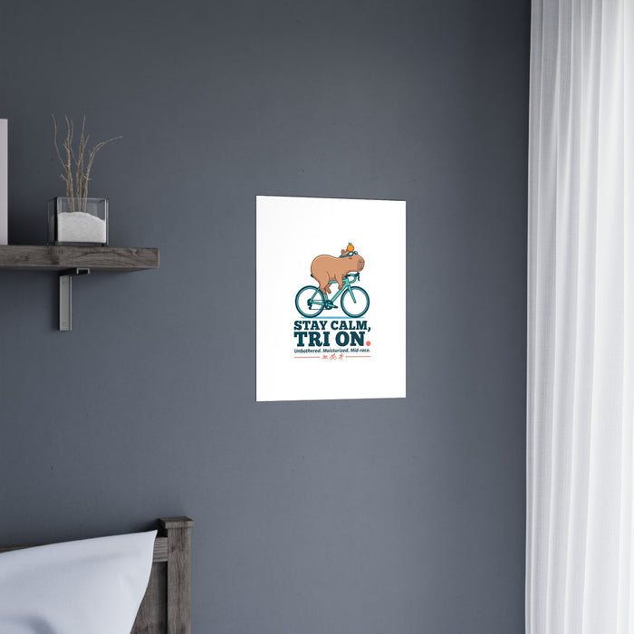 Capybara Triathlete Poster