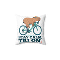 Capybara Triathlete Throw Pillow