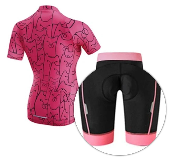 CatPink Customizable Cycling Kit for Triathletes - All Over Prints - size chart for triathlon