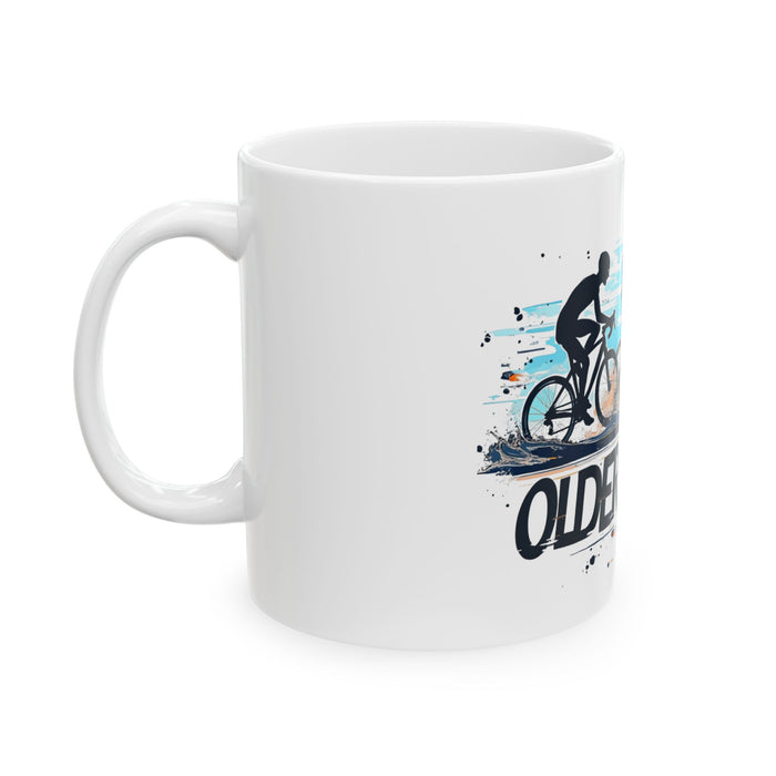Ceramic Cycling & Running Motivational Mug - lifestyle view