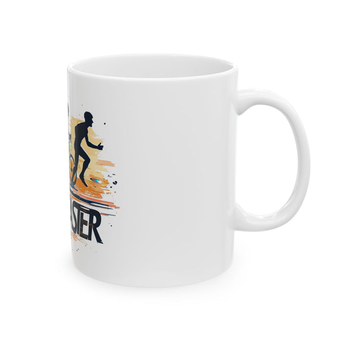 Ceramic Cycling & Running Motivational Mug - size chart