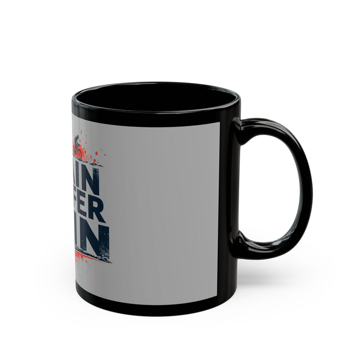 Ceramic Cyclist Coffee Mug - detail view