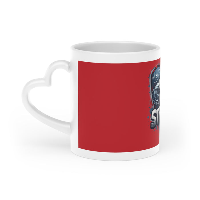Ceramic Heart-Handle Mug - detail view