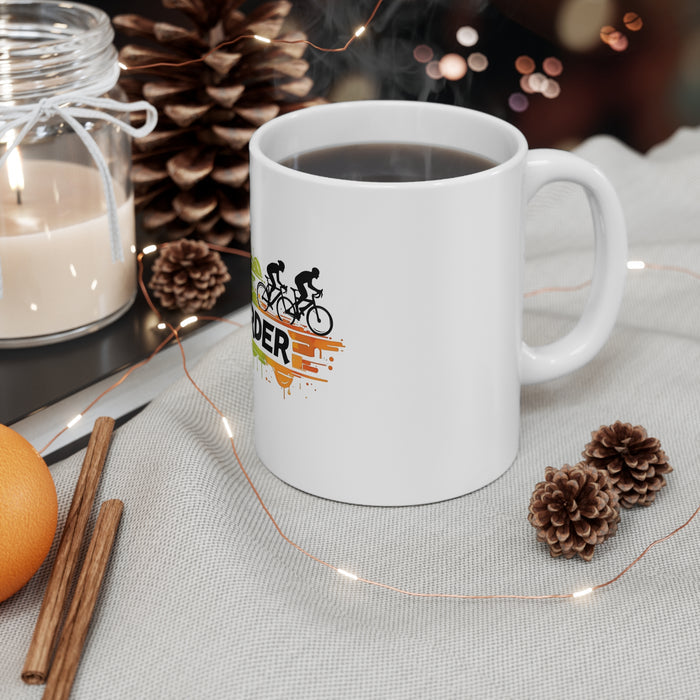 Ceramic Triathlon Motivational Mug 11oz - lifestyle view