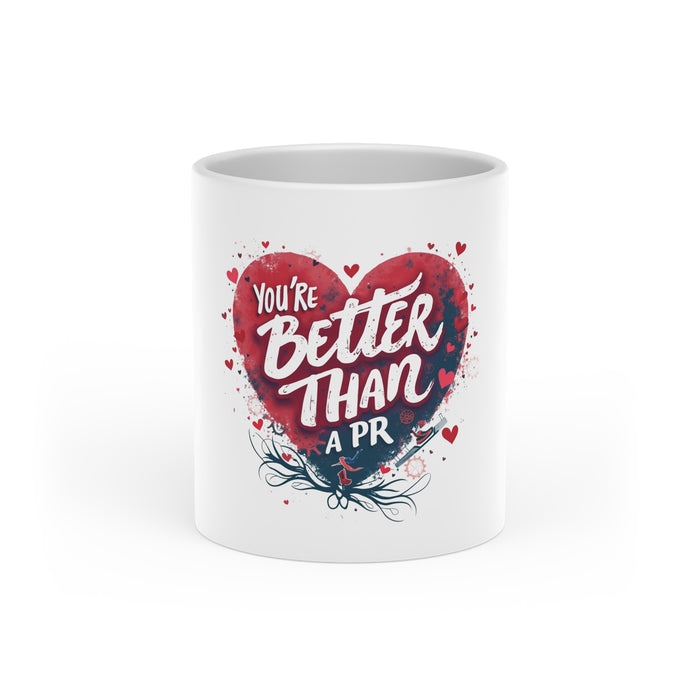 Ceramic Valentine's Coffee Mug with Heart Handle