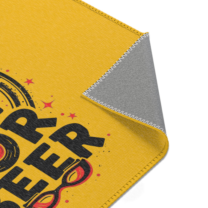 Chenille Area Rug | Tri For Beer Triathlon Humor Bar Rug - Home Decor - alternate view