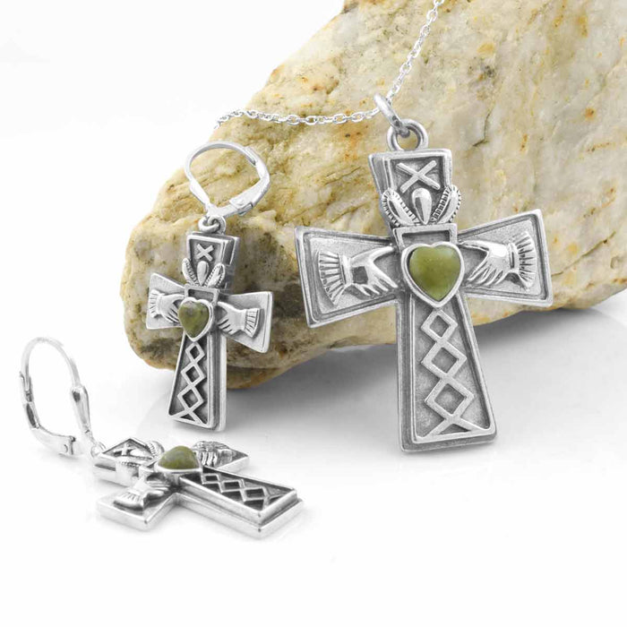 Claddagh Cross Earrings