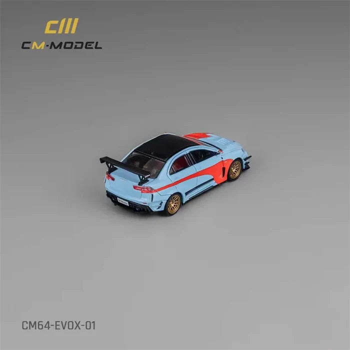 CM MODEL 1:64 Lancer EvoX Varis Widebody  Orange&Blue Diecast Model Car
