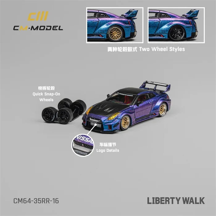 CM MODEL 1:64 LBWK 35GT-RR chameleon with carhor Nireus LBWK 35GTRR Diecast Model Car