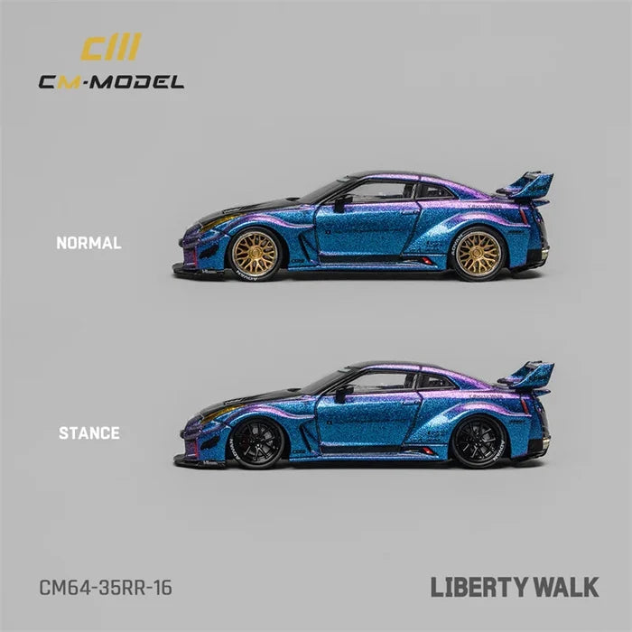 CM MODEL 1:64 LBWK 35GT-RR chameleon with carhor Nireus LBWK 35GTRR Diecast Model Car