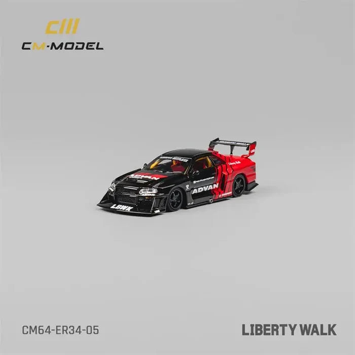 CM MODEL  1:64 LBWK ER34 Advan Diecast Model Car