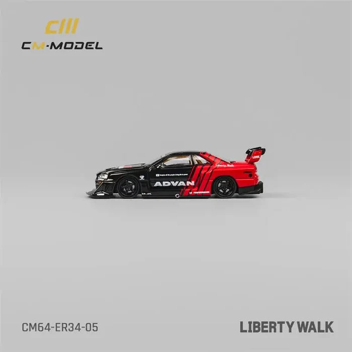 CM MODEL  1:64 LBWK ER34 Advan Diecast Model Car