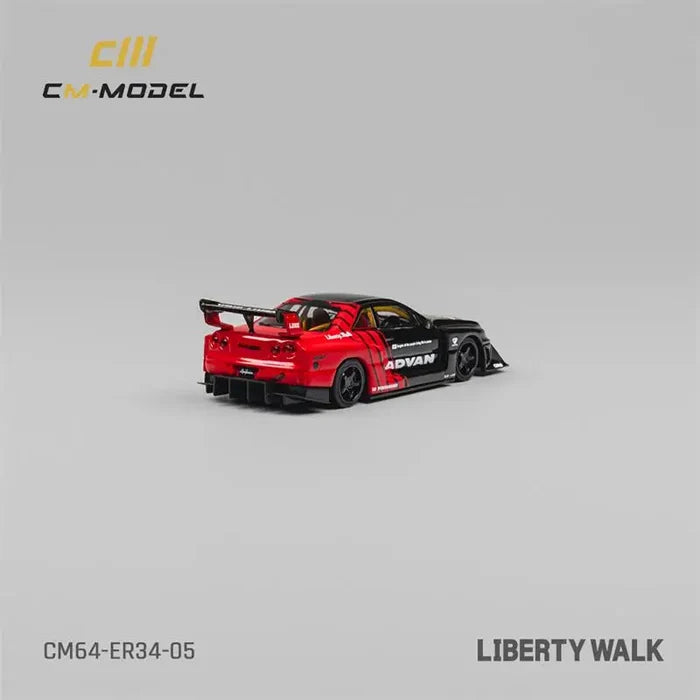 CM MODEL  1:64 LBWK ER34 Advan Diecast Model Car