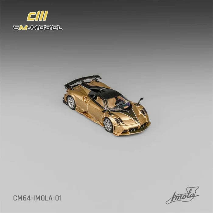 CM MODEL  1:64 Pagani Imola （Gold Fullcarbon）Diecast Model Car