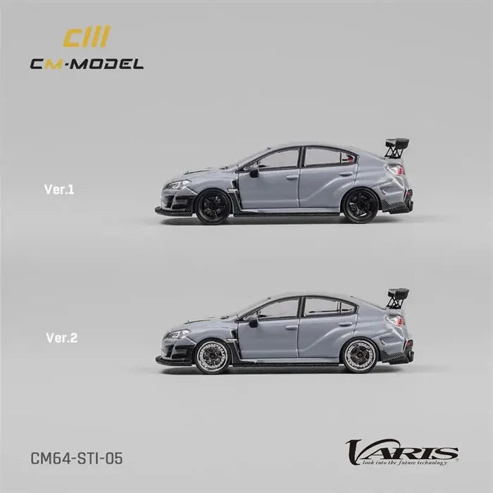 CM MODEL  1:64 STI Varis Widebody 1.0 Gray Diecast Model Car