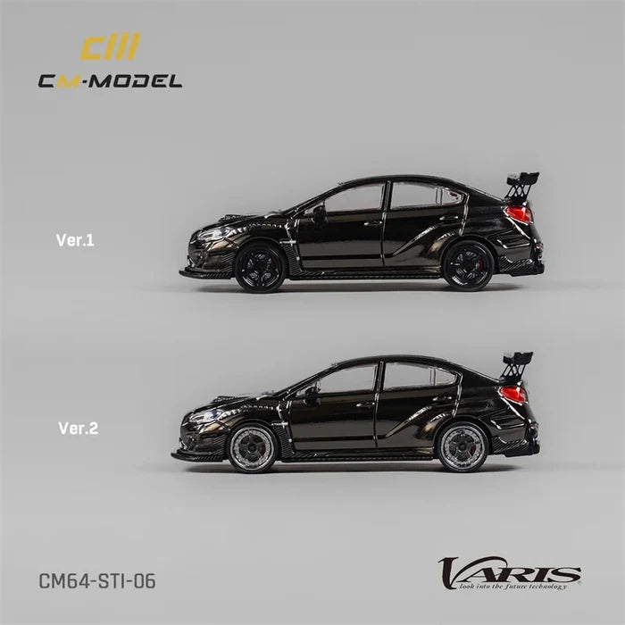 CM MODEL 1:64 Varis WideBody 1.0 Chome Black Diecast Model Car
