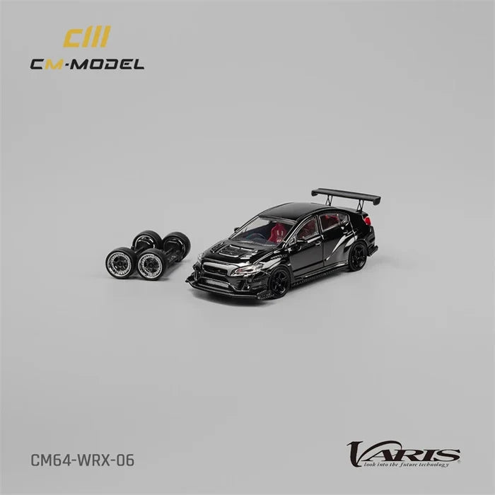 CM MODEL 1:64 Varis WideBody 2.0 Chome Black Diecast Model Car
