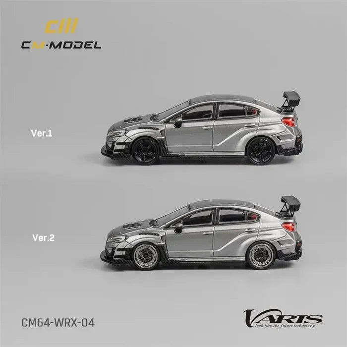 CM MODEL  1:64 Varis Widebody 2.0 WRX Silver Diecast Model Car