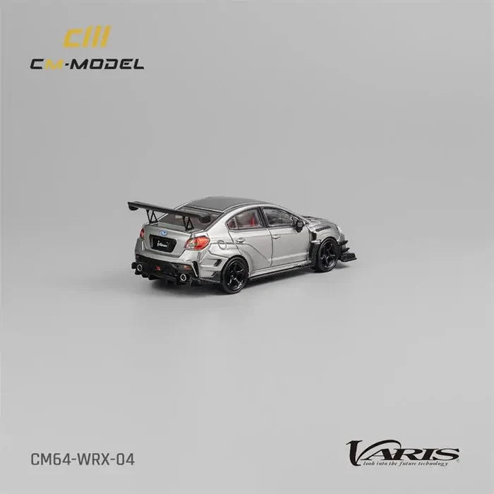 CM MODEL  1:64 Varis Widebody 2.0 WRX Silver Diecast Model Car