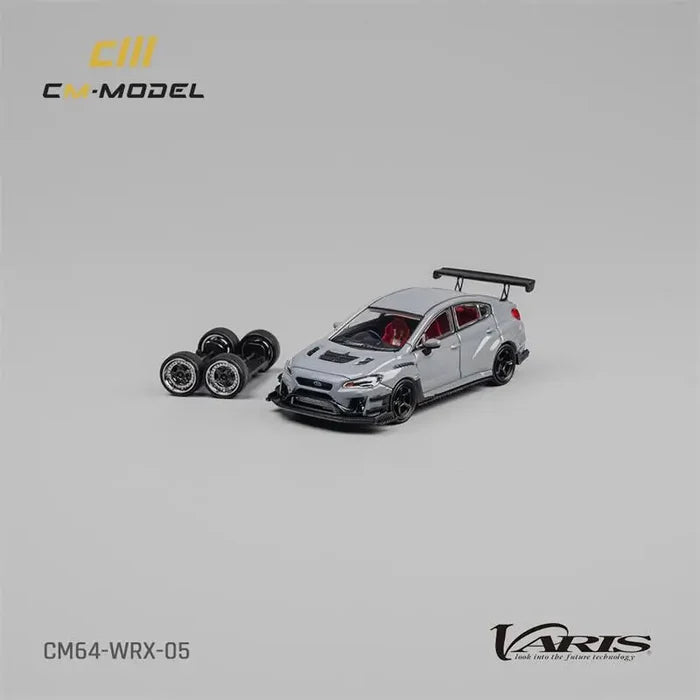 CM MODEL  1:64 WRX Varis Widebody 2.0 Gray Diecast Model Car