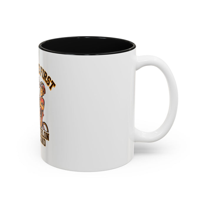 Coffee First Triathlon Second Mug – Two-Tone Cycling Coffee Cup (11oz/15oz)