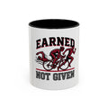 Coffee Mug — "Earned Not Given" Cycling Motivational Accent Mug