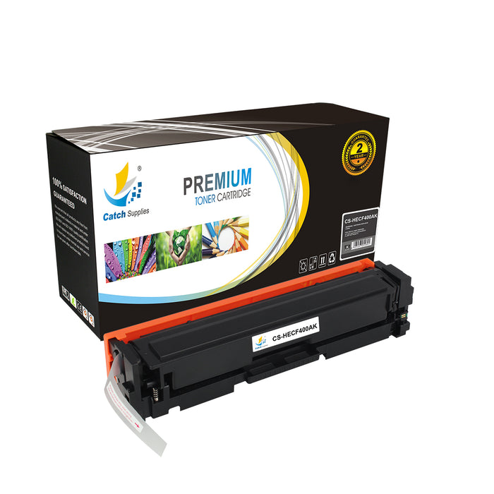 Compatible HP CF400A, CF401A, CF402A, CF403A Standard-Yield Toner Cartridges, 4-Pack