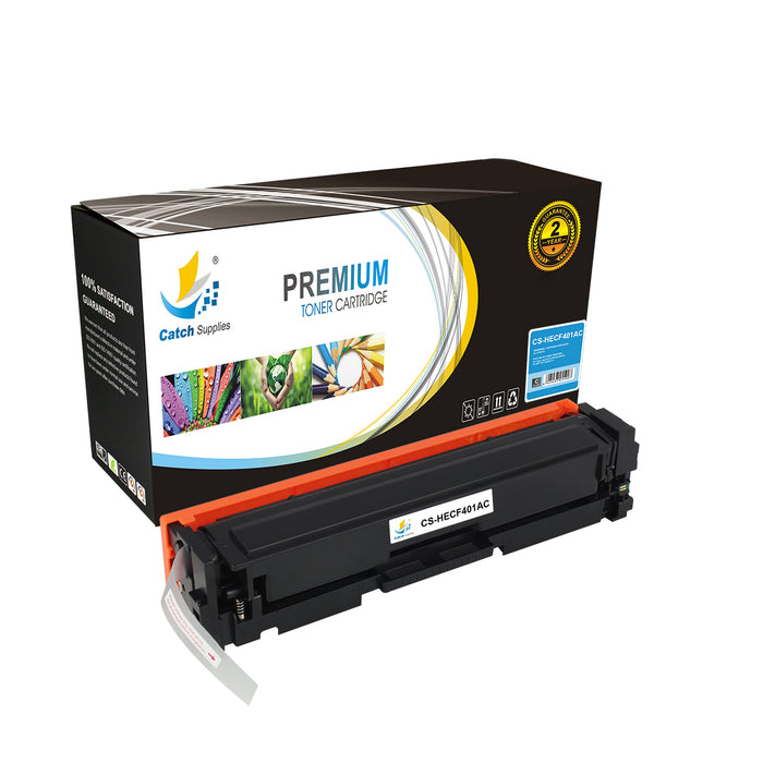 Compatible HP CF400A, CF401A, CF402A, CF403A Standard-Yield Toner Cartridges, 4-Pack