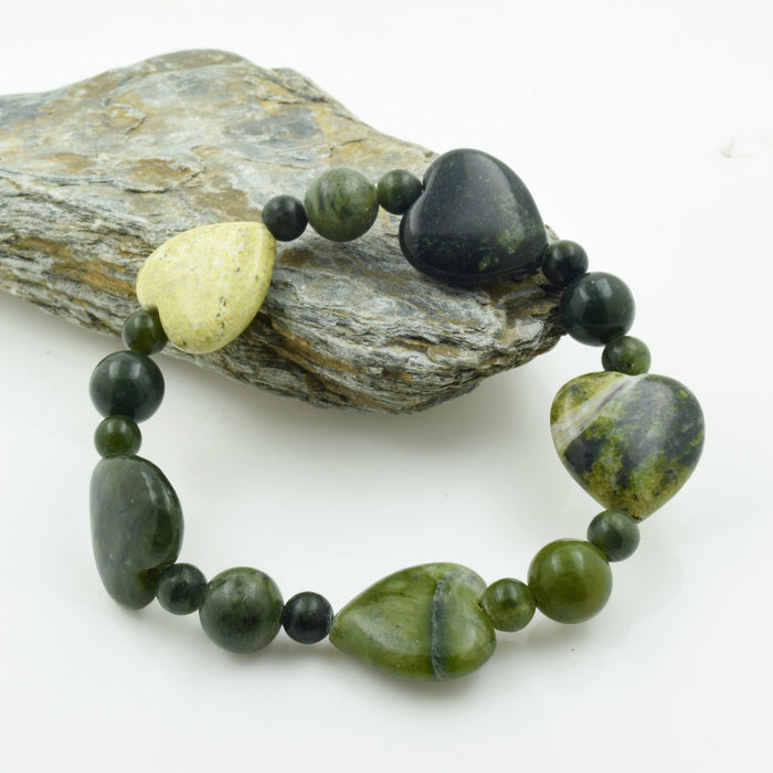 Connemara Marble Heart of Ireland Bracelet