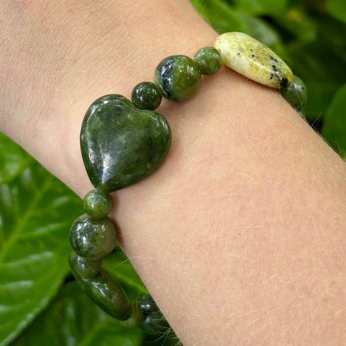 Connemara Marble Heart of Ireland Bracelet