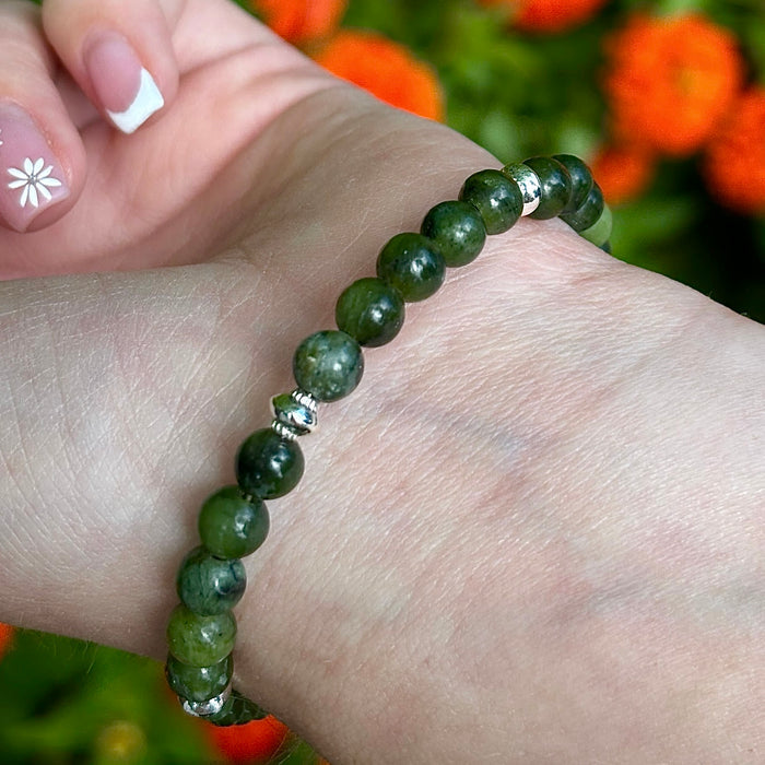 Connemara Marble Horseshoe Bracelet - Claddagh Charm