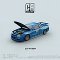 COOL ART 1:64 GT-R R34 Blue#92 Limited999 Diecast Model Car