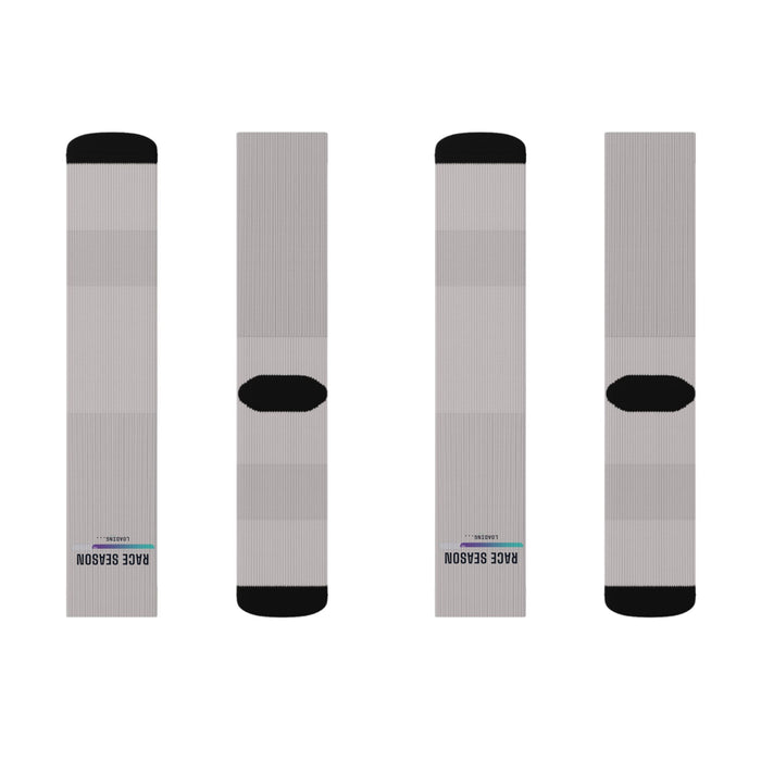 Crew-Length Sublimation Socks Gray - All Over Prints - alternate view