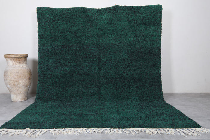 Custom Dark Green Moroccan rug - Handmade wool area rug - custom moroccan rugs