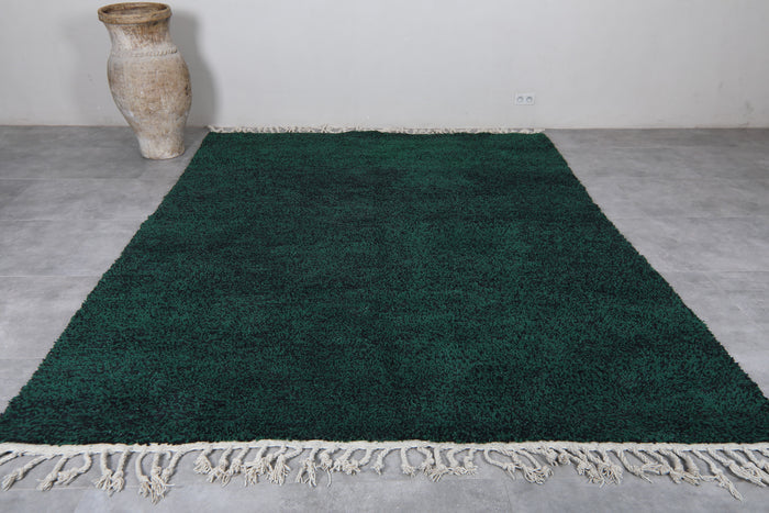 Custom Dark Green Moroccan rug - Handmade wool area rug - custom moroccan rugs