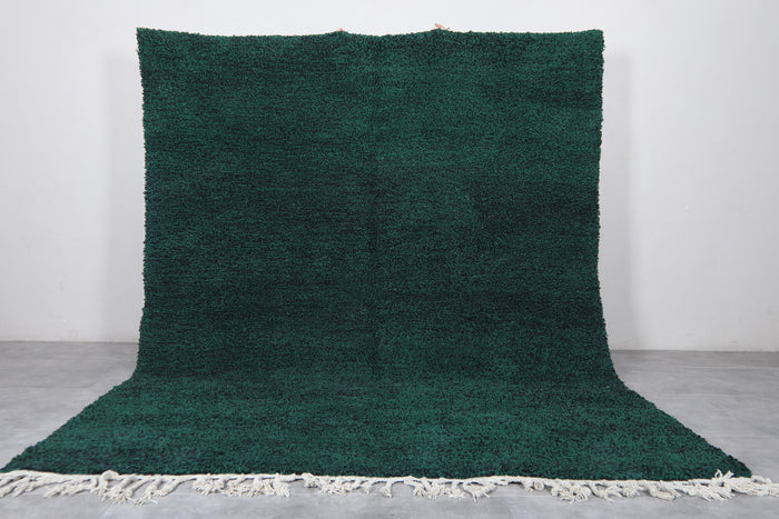 Custom Dark Green Moroccan rug - Handmade wool area rug - custom moroccan rugs