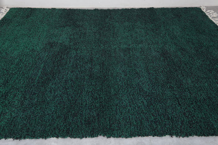 Custom Dark Green Moroccan rug - Handmade wool area rug - custom moroccan rugs