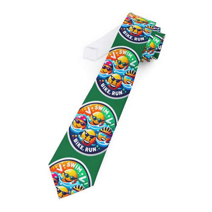 Custom Triathlon Emoji Necktie - Accessories - alternate view