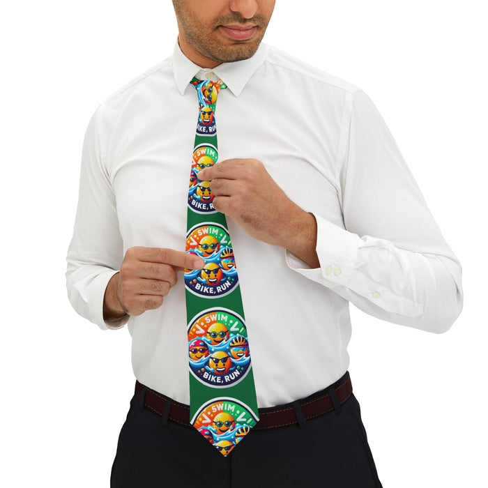 Custom Triathlon Emoji Necktie - Accessories - lifestyle view
