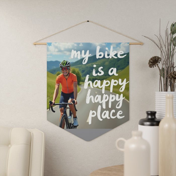 Custom Triathlon Pennant - Home Decor - detail view