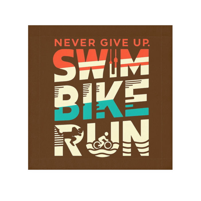 Customizable Triathlon Face Towel 13x13 - Home Decor