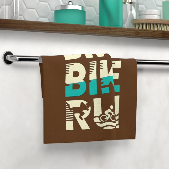 Customizable Triathlon Face Towel 13x13 - Home Decor - lifestyle view