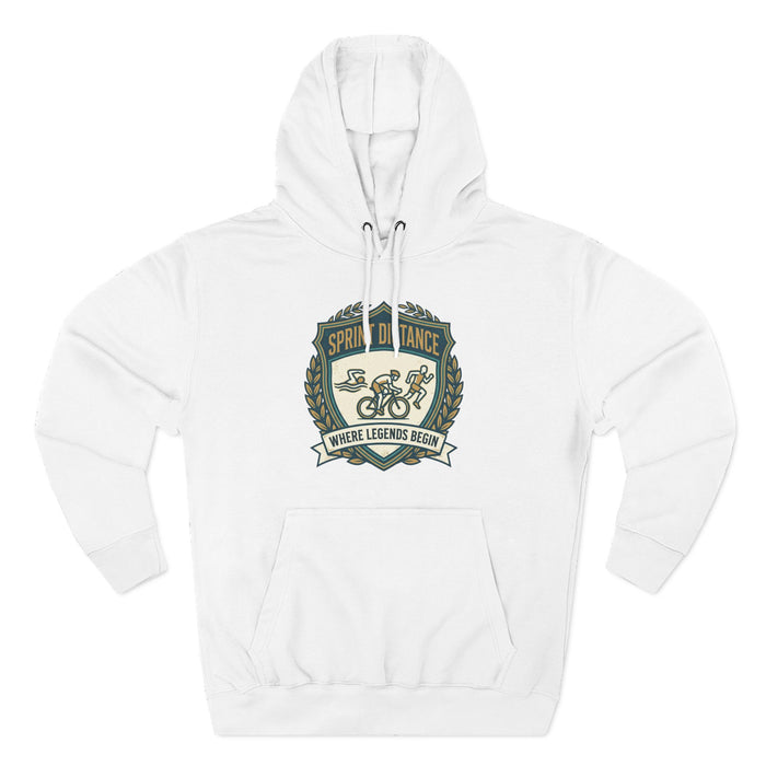 Cycling Crest Hoodie — "Spring Distance: Where Legends Begin" Fleece