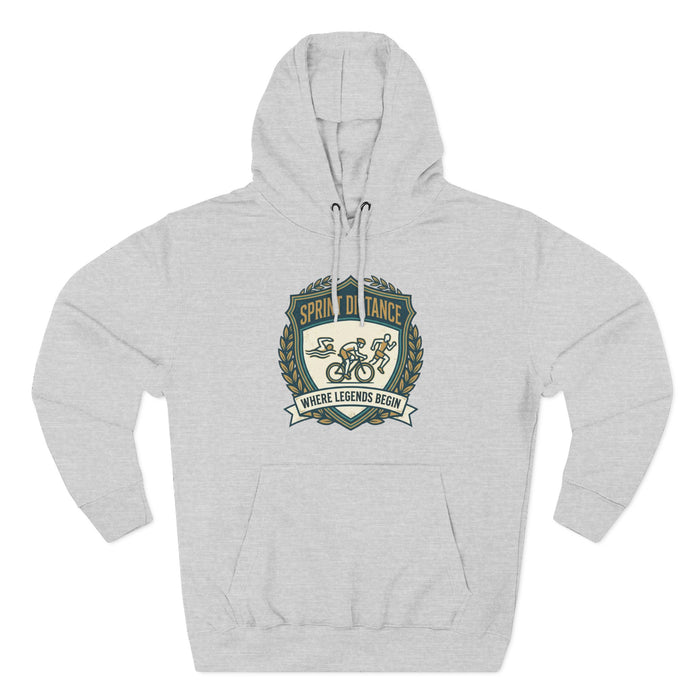 Cycling Crest Hoodie — "Spring Distance: Where Legends Begin" Fleece