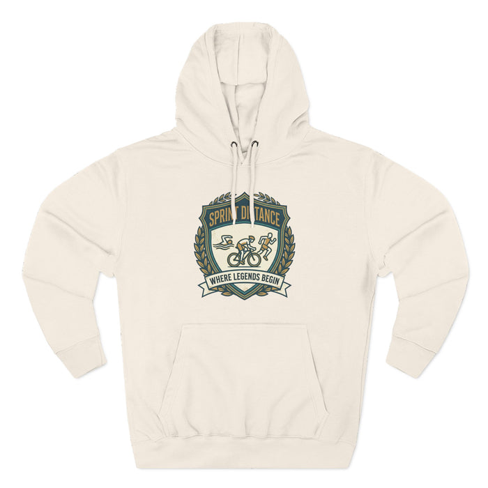 Cycling Crest Hoodie — "Spring Distance: Where Legends Begin" Fleece