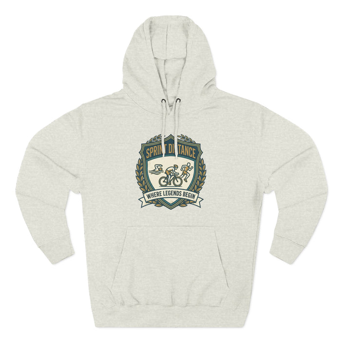 Cycling Crest Hoodie — "Spring Distance: Where Legends Begin" Fleece